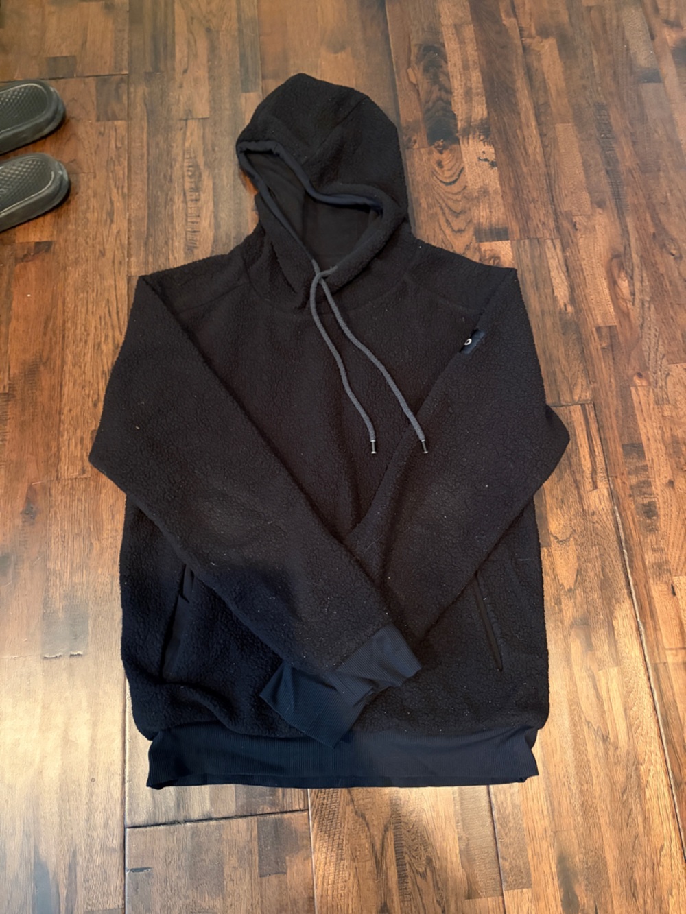 ALO Yoga Black Sherpa-Lined Hoodie